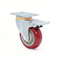 2XPolyurethane Caster Wheels with Brake Swivel Casters 3/4/5 Inch for Hand Trucks