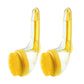 2Pcs Silicone Bath Brush with Long Handle and Shampoo Dispenser Gentle Massage