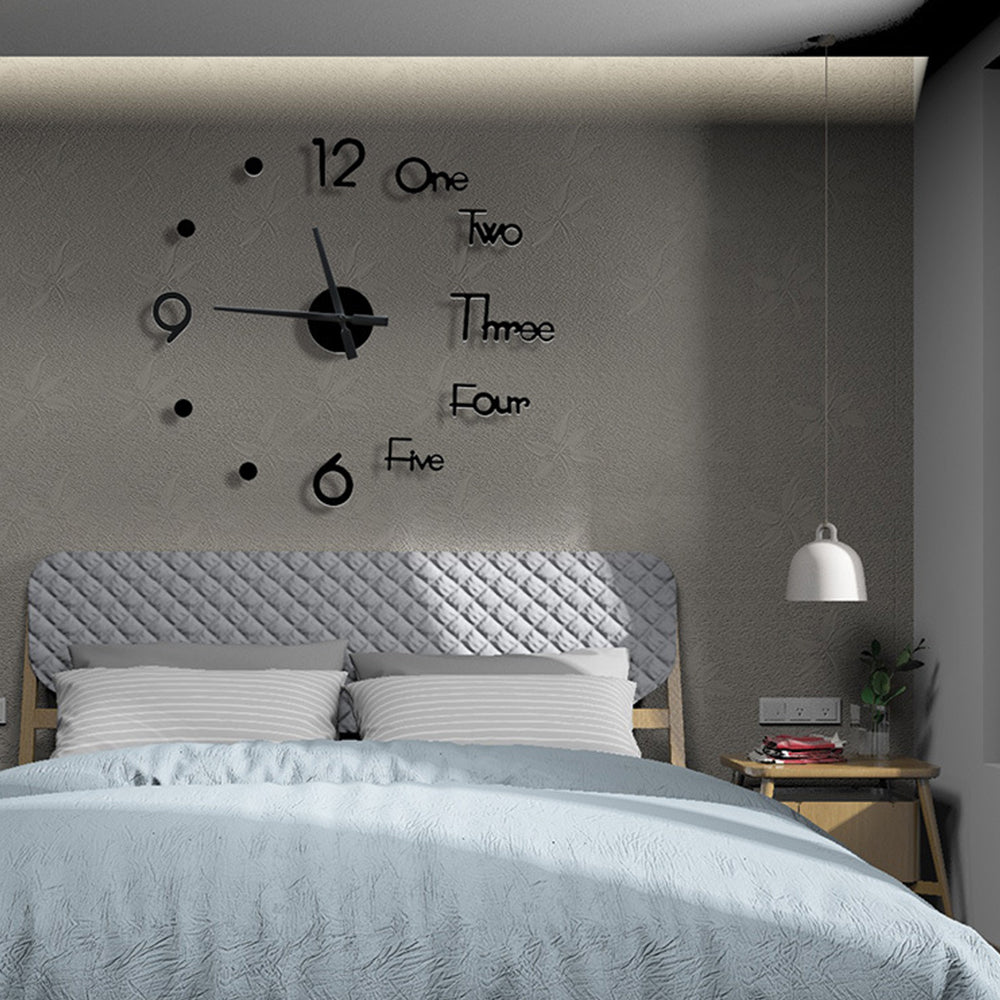 3D Wall Clock DIY Acrylic Frameless Modern Wall Clock
