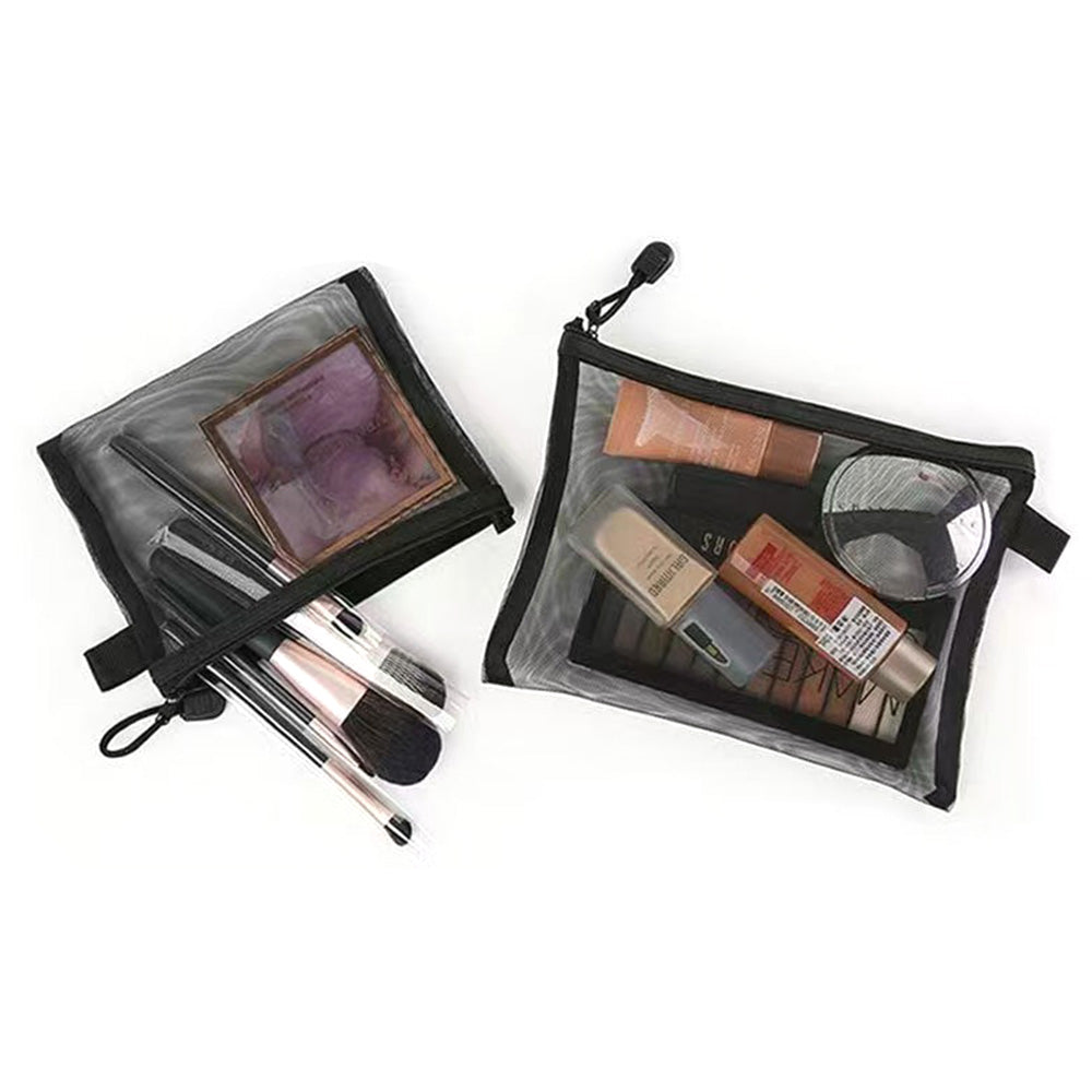 8 Piece Black Mesh Travel Organizer Bag Set in 4 Sizes