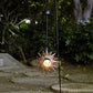 Hanging Solar Lights Outdoor Sun Moon Cracked Glass Lantern for Garden Patio Decor