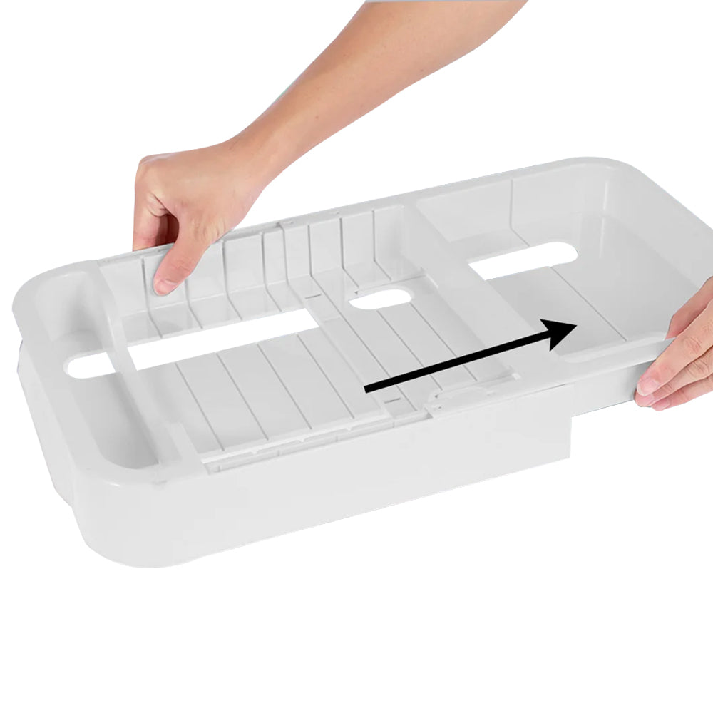 Expandable Food Container Lid Organizer with Adjustable Dividers
