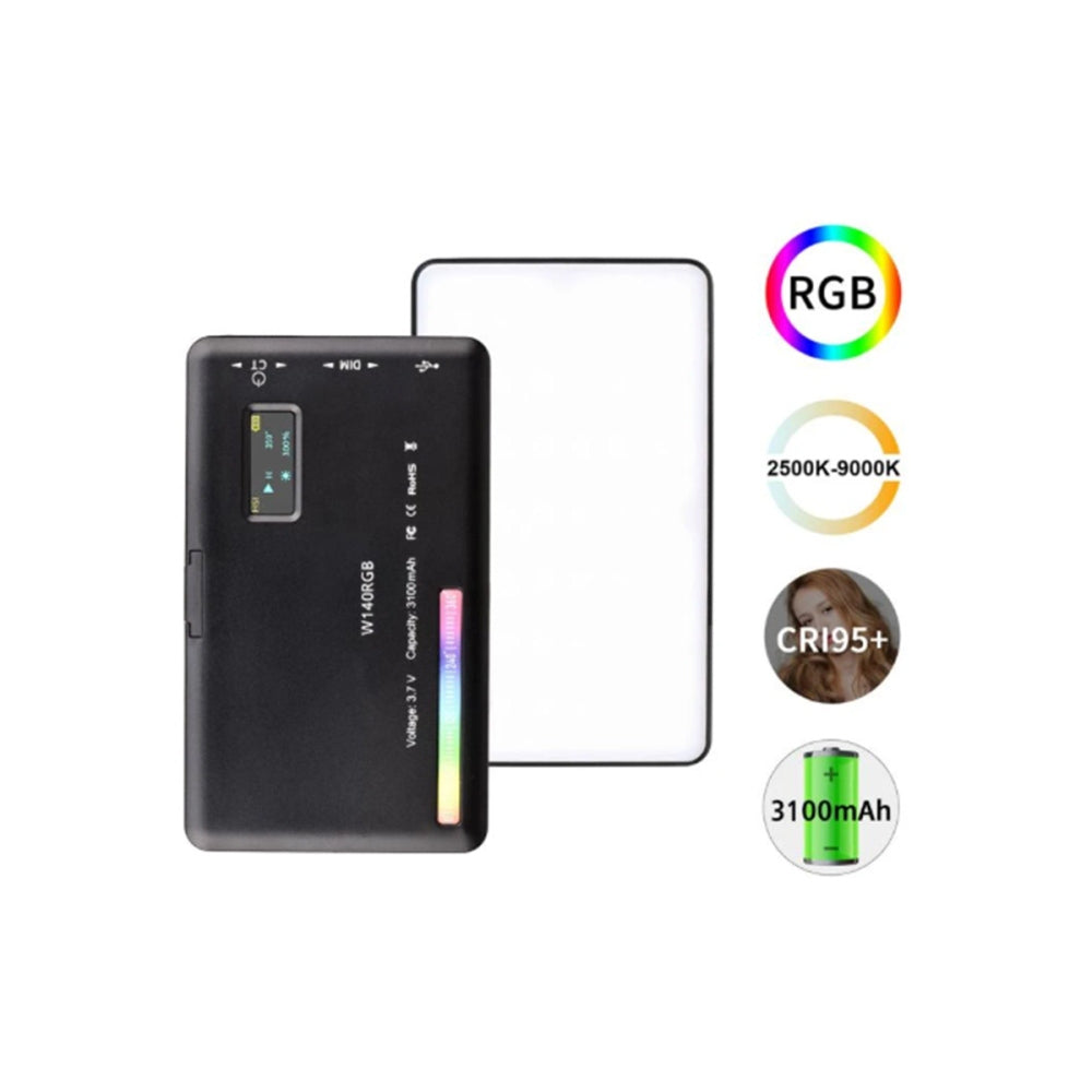 RGB Dimmable Video Light Adjustable Fill Light for Vlog and Live Streaming