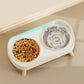 Elevated Double Stainless Steel Pet Food and Water Bowl Set