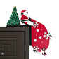 2Pcs Christmas Door Topper Holiday Home Decor Door Frame Metal Santa Claus Adornment
