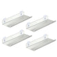 4 Pack Acrylic Wall Shelves Clear No Drill Storage Rack for Bedroom Living Room Bathroom