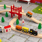 Wooden Train Set Wooden Tracks Expandable Changeable for 6 Years Old Girls Boys