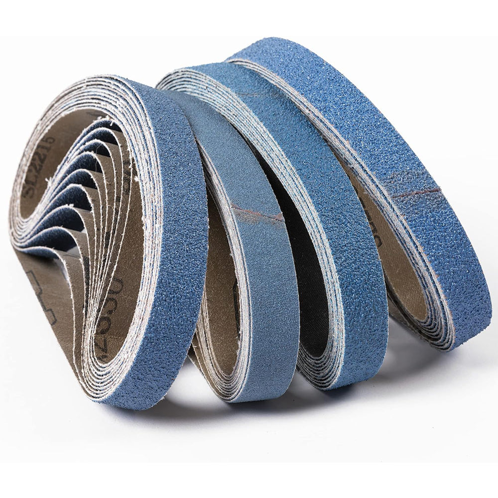 20Pcs Zirconia Sanding Belts for Metal Grinding and Polishing