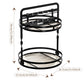 Rotating Makeup Organizer Double Layer with Brush Holder for Skincare Perfume