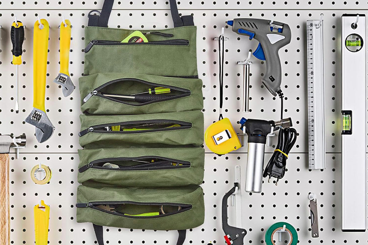 5 Pockets Tool Roll Organizer Bag Oxford Cloth Storage for Mechanics