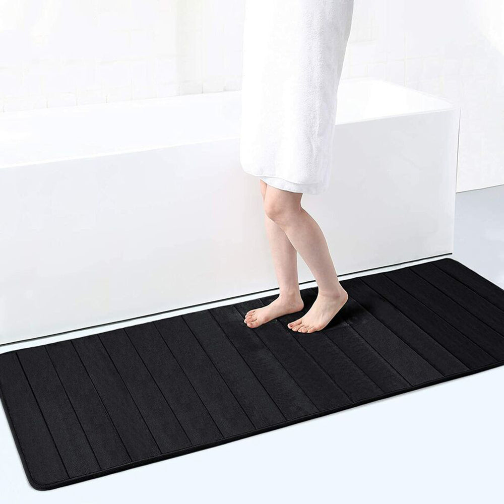 3Pcs Coral Fleece Bathroom Mat Anti Slip Toilet Rugs Fast Absorbent
