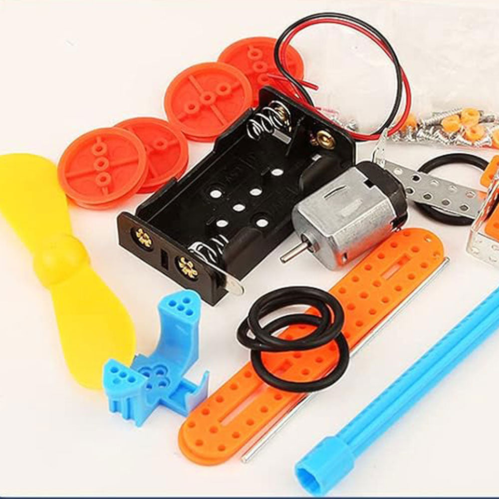 7Pcs STEM Robot Building Kits Engineering Electric Motor Kit for Learning & Fun