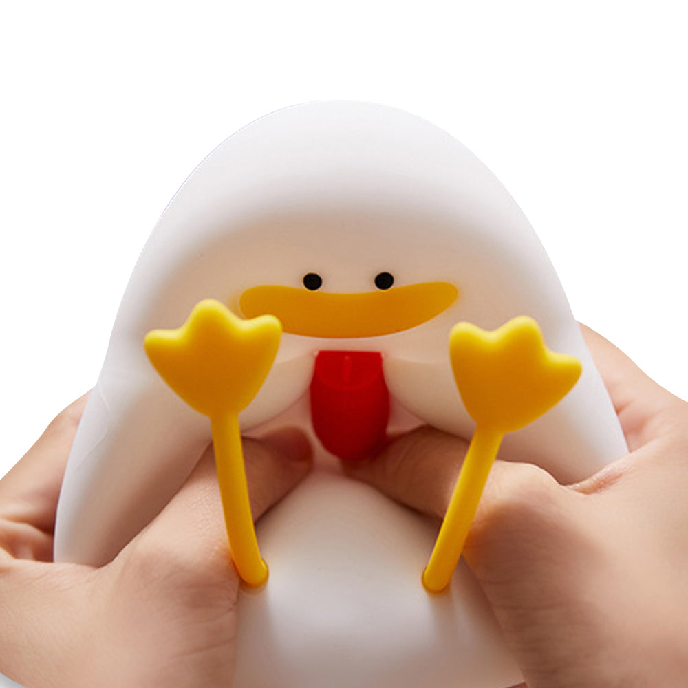 Rechargeable Cute Duck Multicolor Night Light Touch Lamp for Kids