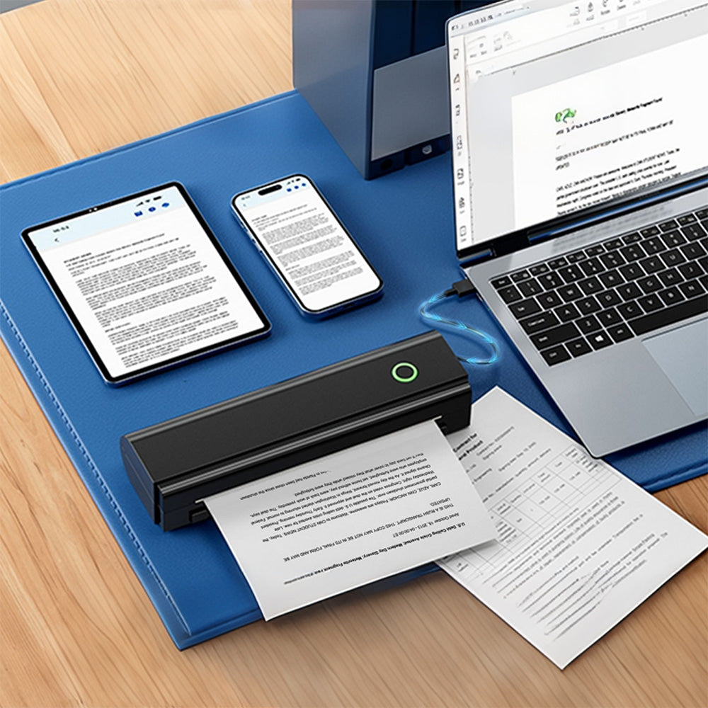 Portable Thermal Printer Bluetooth Wireless Printer for Students Home Office