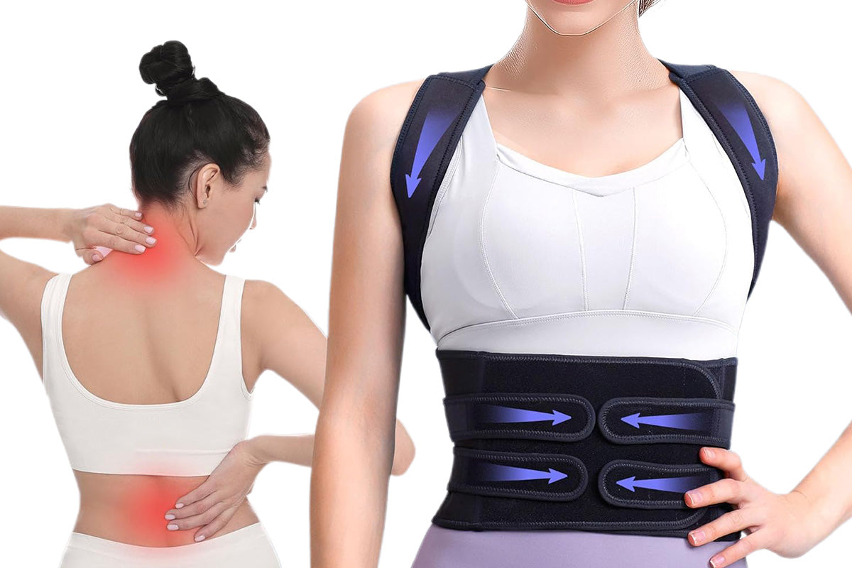 Posture Corrector Back Brace Adjustable Straightener for Improving Back Posture-Black