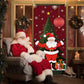 180x90CM Santa Claus Door Cover Christmas Background Cloth Hanging