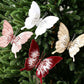 8pcs 3D Fabric Butterfly Clip Ornaments Sequins Glitter Trim Butterfly Clips Decor for Christmas Tree