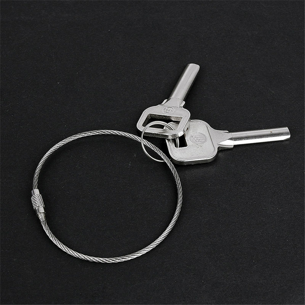 30 PCS Durable Stainless Steel Wire Rope Keychain Wire Keychain Cable for Luggage Tags Keys