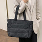 Women Quilted Tote Bag Shoulder Bag Lunch Bag