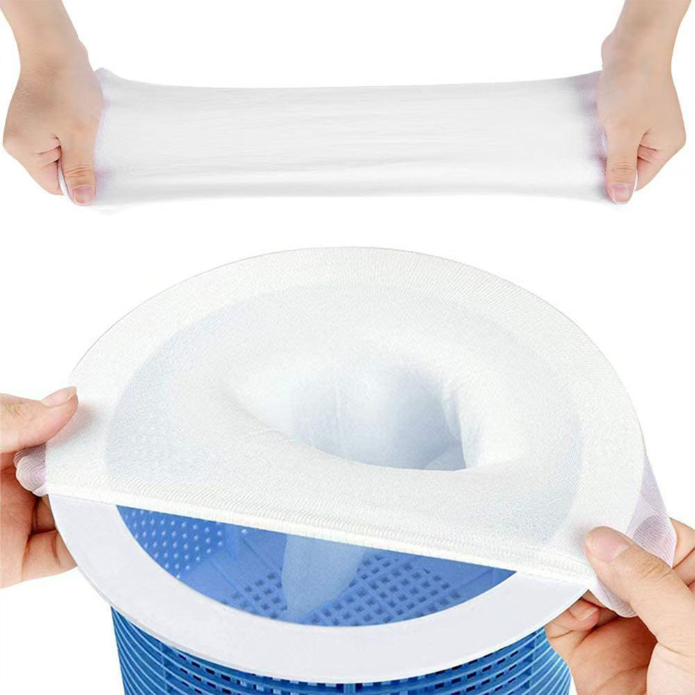 2X 30 Pack 22cm Stretch Fine Mesh Pool Skimmer Filter Socks Reusable