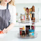 2Pcs 2 Tier Lazy Susan Turntable Spice Rack Organizer