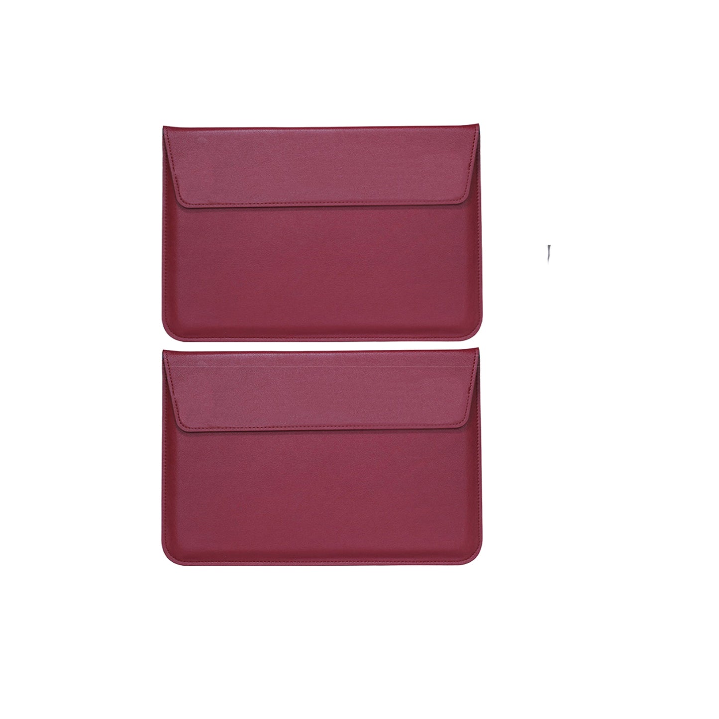 2Pcs PU Leather Sleeve Case Laptop Bag with Stand for Macbook 11 13 15 inches
