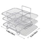 2Pcs Multi-layered Stainless Steel Air Fryer Rack Compatible with Ninja DZ201 DZ401