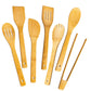 8pcs Bamboo Cooking Utensils Set Wooden Spoons and Spatulas for Kitchen