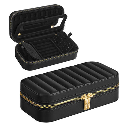Travel Jewelry Case Jewelry Box Organizer With Mirror Display Case Storage