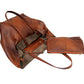 PU Leather Oversized Tote Bag with Internal Cosmetic Bag