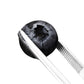 2Pcs Silver Stainless Steel Long Food Tong Straight Tweezers Kitchen Tool