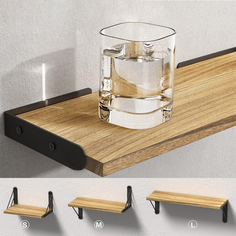 3Pcs Wall Mounted Wood Floating Shelf Storage Display for Bedroom Decor