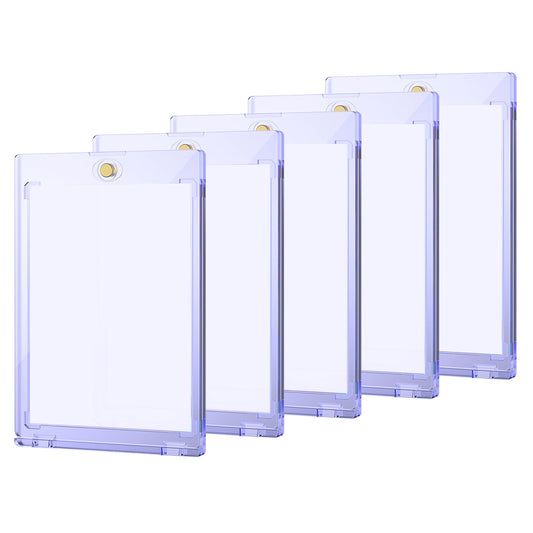 5 PCS Plastic Trading Card Holders Clear Protector Cases for Sports Game Cards