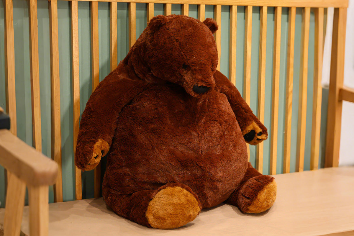 Giant Brown Bear Stuffed Animal for Adults Stress Relief Anti-Anxiety Cuddly Bear Toy