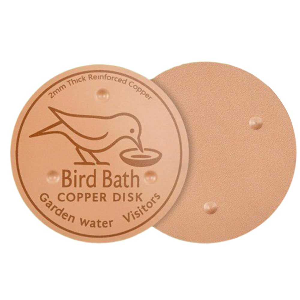 Copper Bird Bath Cleaning Disc for Outdoor Garden Use