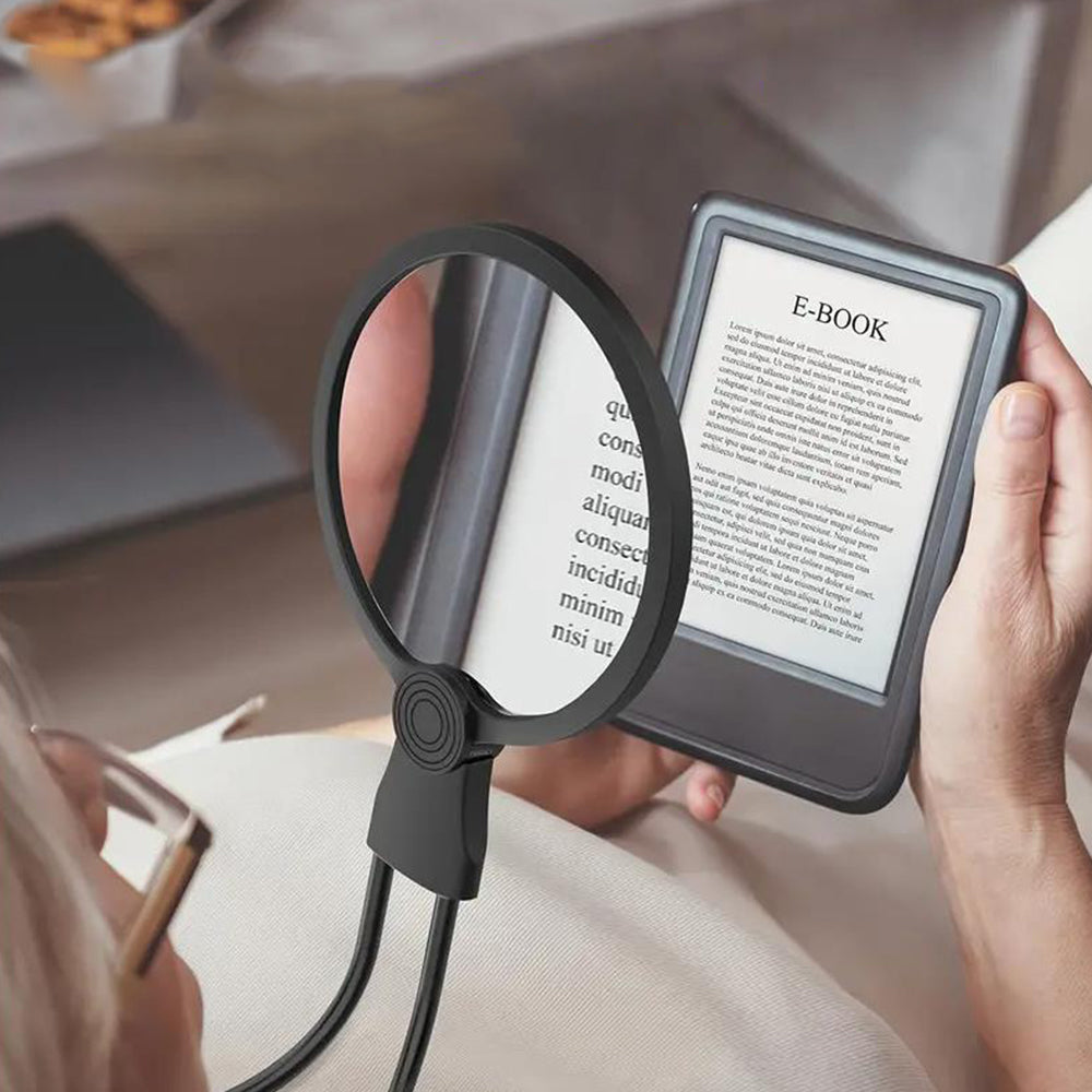 2Pcs Magnetic Neck 3X Magnifier with Light for Reading