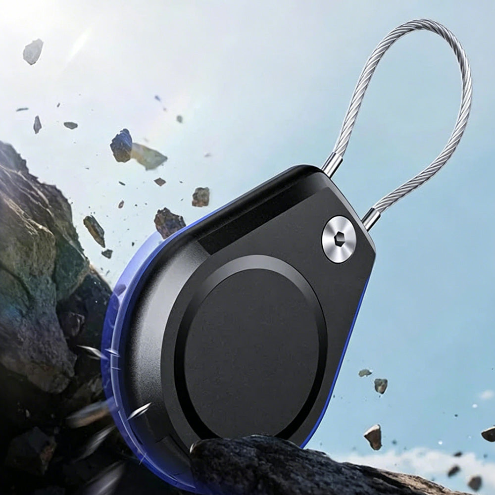 Lock Tracker Case with Steel Cable Hard Shell Protector for AirTag Keychain Luggage