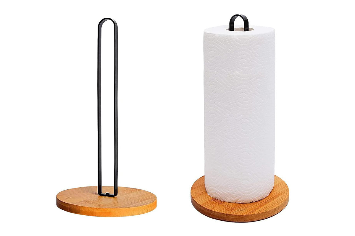 Paper Towel Holder Freestanding for Kitchen Countertop with Non Slip Base
