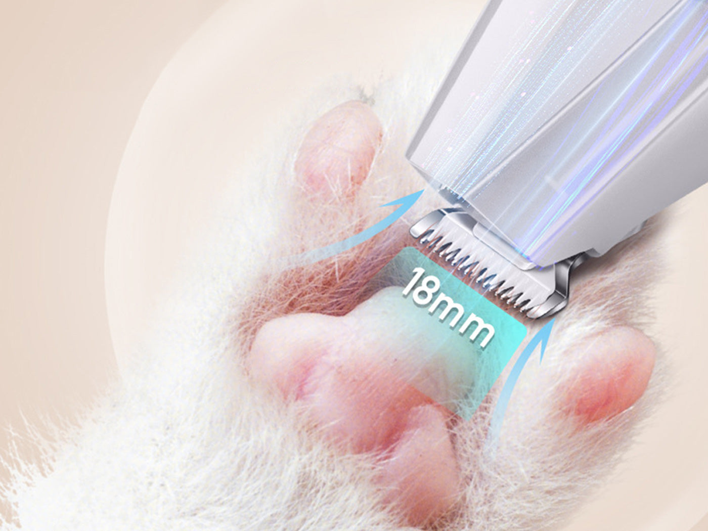 Suction Vacuum Pet Paw Trimmer Cordless Hair Shaver Vacuum Clipper for Dog Cat