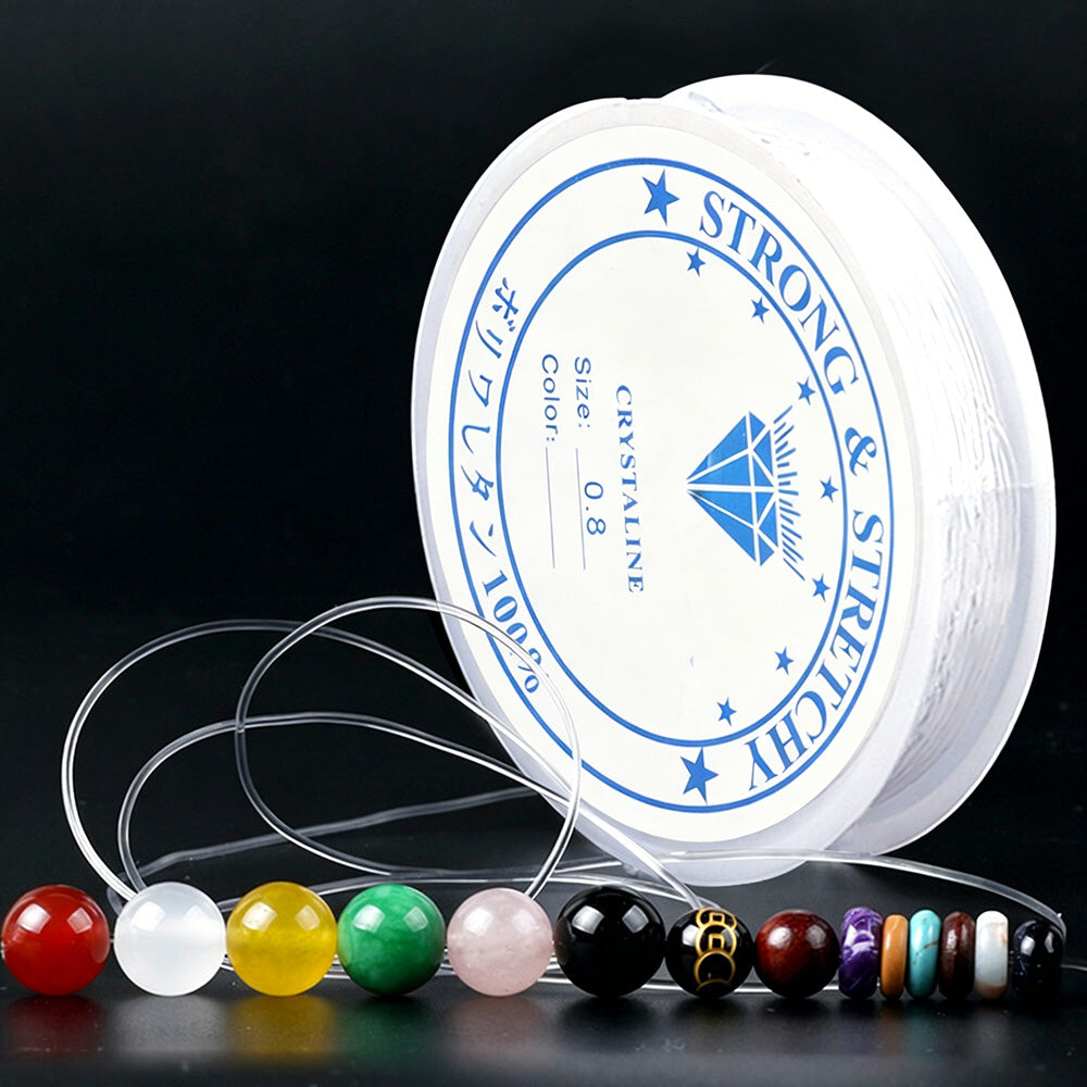 10 Rolls Transparent Elastic String Stretchy Beading Cord for Bracelet and Necklace DIY Making