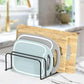 2Pcs Steel Cutting Board Organizers With 5 Slots Kitchen Cookware Organizer