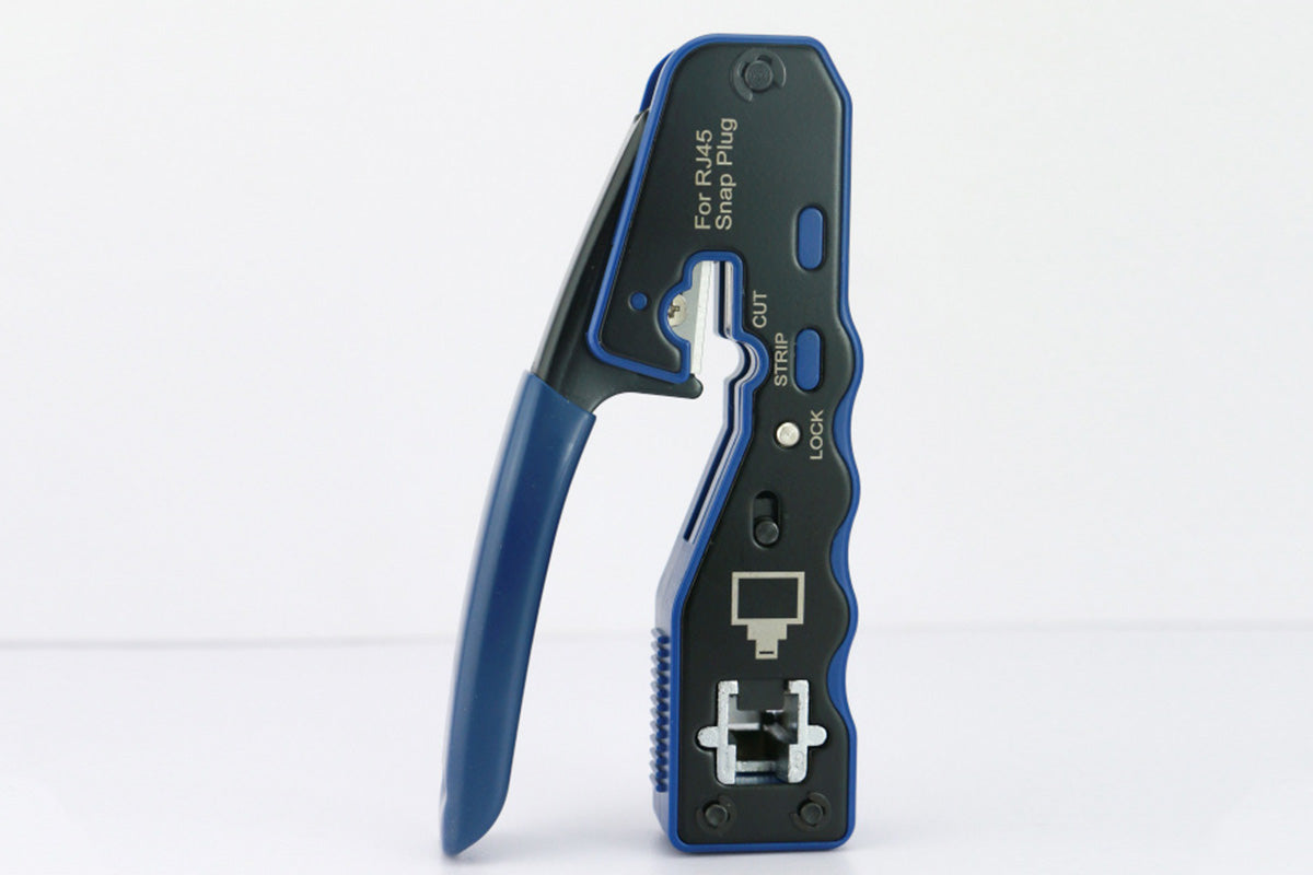 RJ45 Crimp Tool Pass Thru Ethernet Crimper for Cat5e Cat6 Cat6a 8P