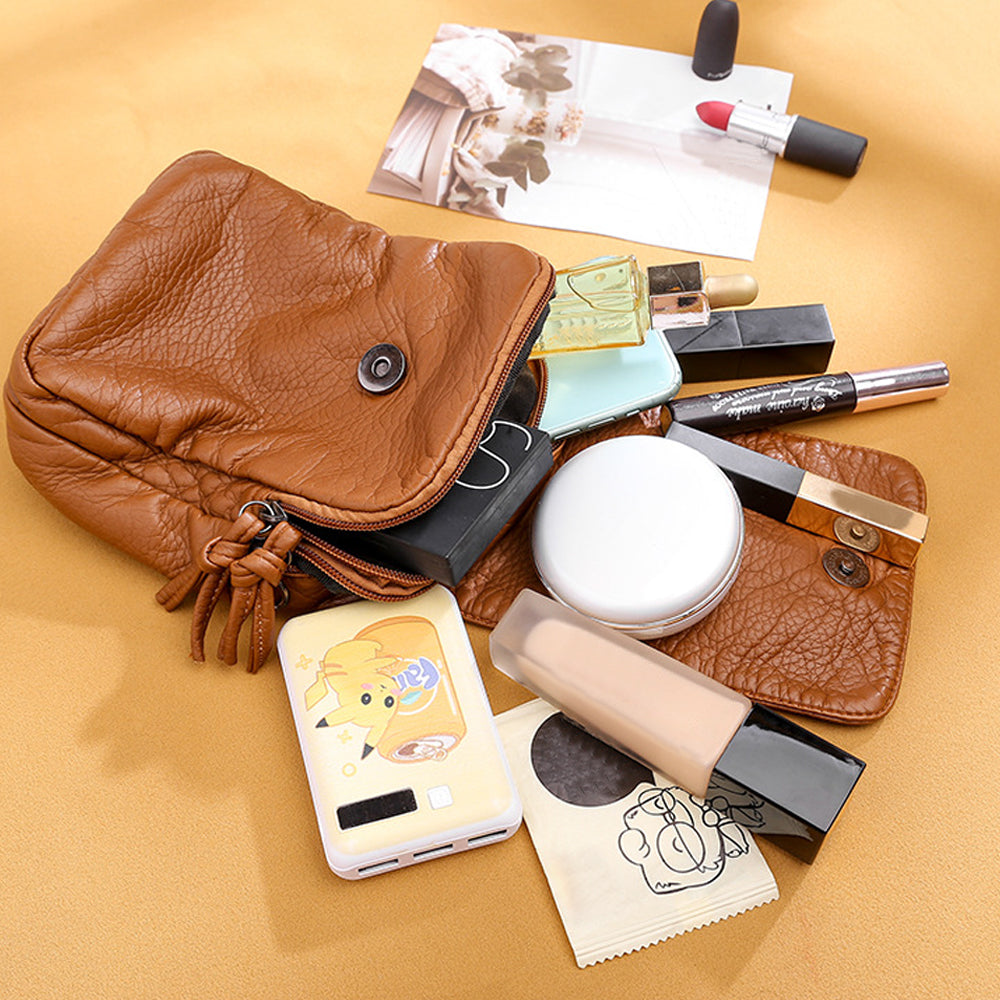 PU Leather Small Cell Phone Crossbody Bag