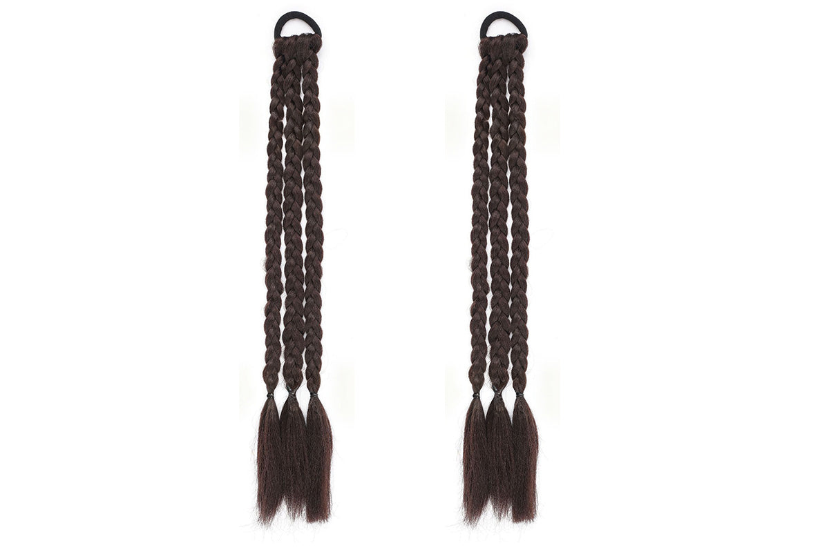 2Pcs 45cm Three-Strand Braiding Hair for Wigs and Hair Extensions