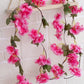 4Pcs Sakura Vine Artificial Silk Hanging Garland 2.3 m for Wedding and Home Decoration