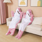Pink Flannel Wearable Shark Hoodie Blanket