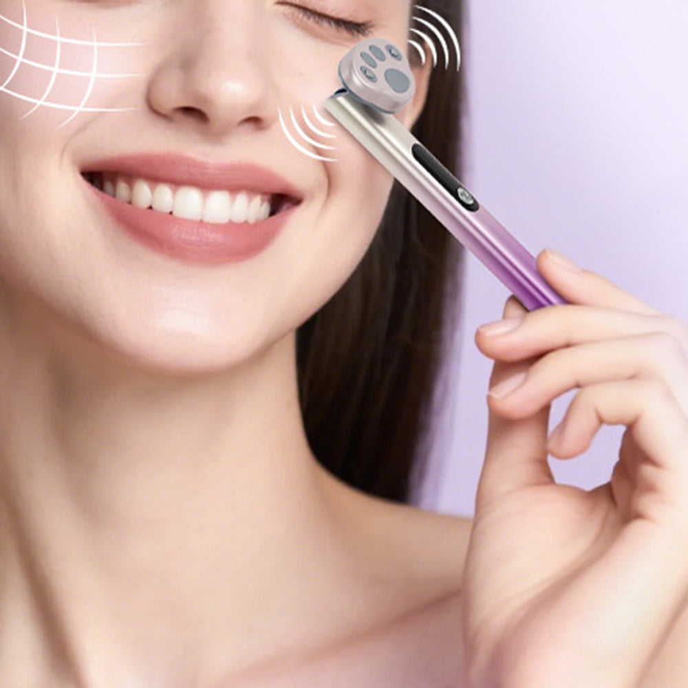 Cat Paw Eye Massager with Vibration and Heat for Dark Circles and Fine Lines