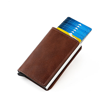 PU Leather Pop-up Card Holder Wallet RFID Blocking Purse