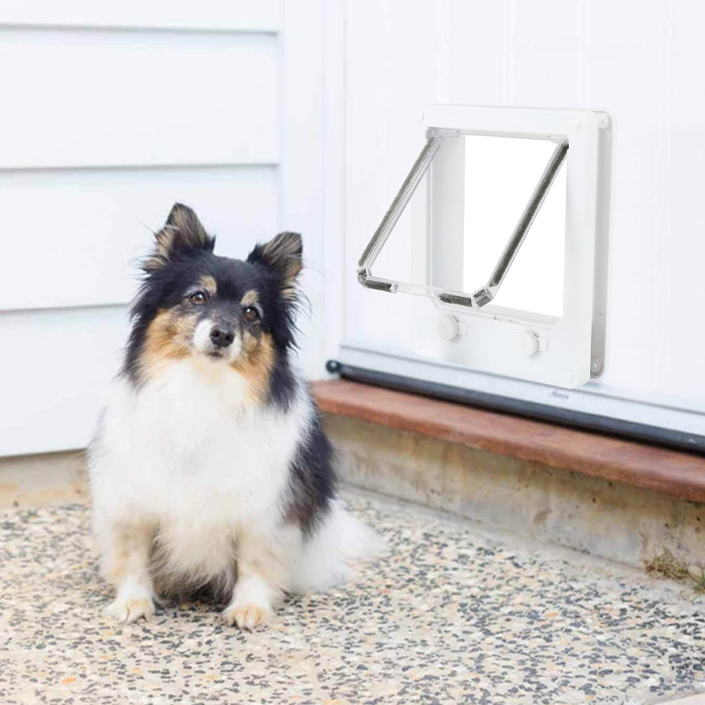 Pet Dog Cat Flap Door with 4 Way Lock