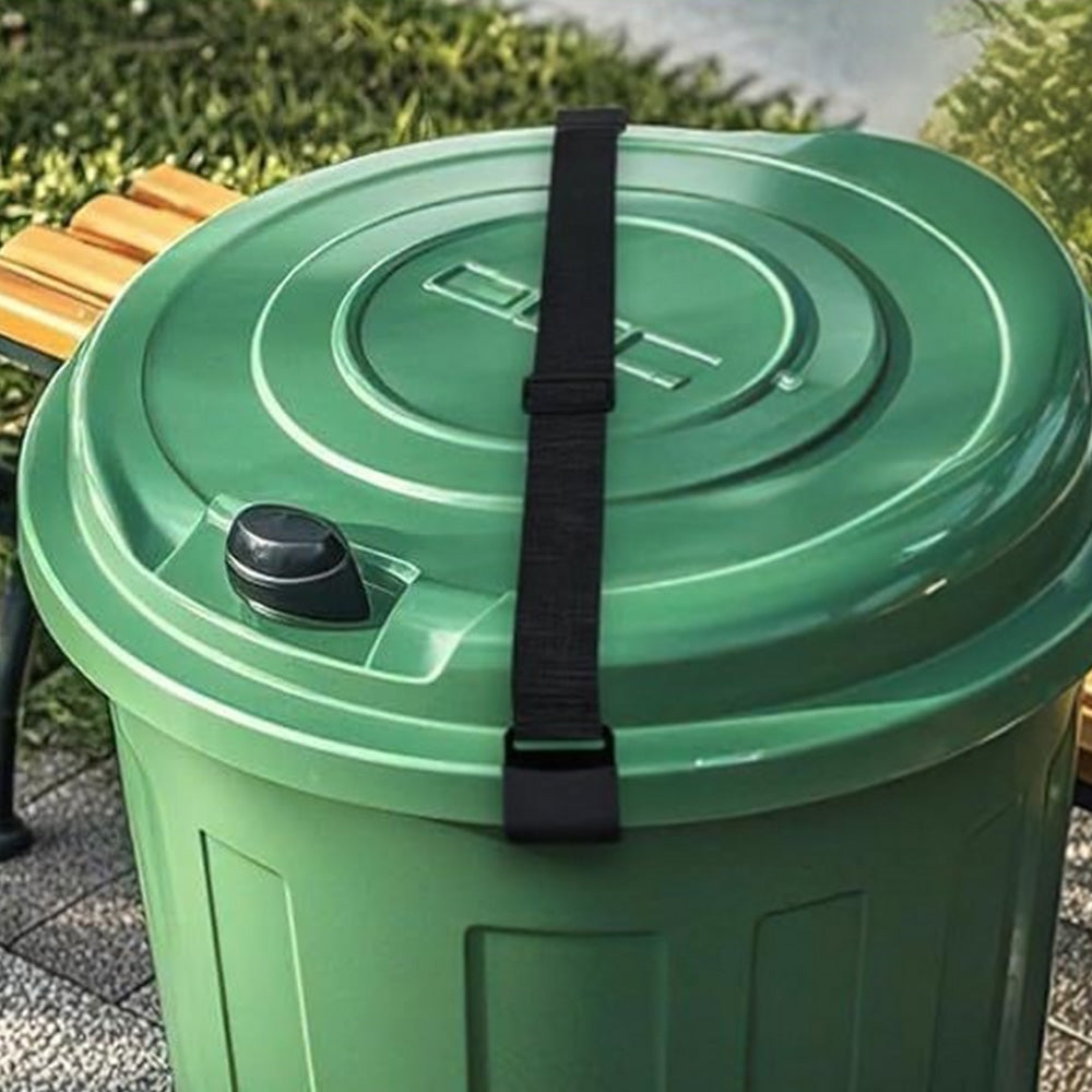 4Pcs Trash Can Lock Straps Adjustable Metal Garbage Bin Lid Locking Bands